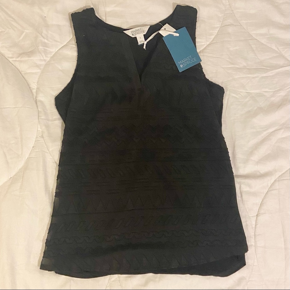 Market & Spruce Ezide textured print top